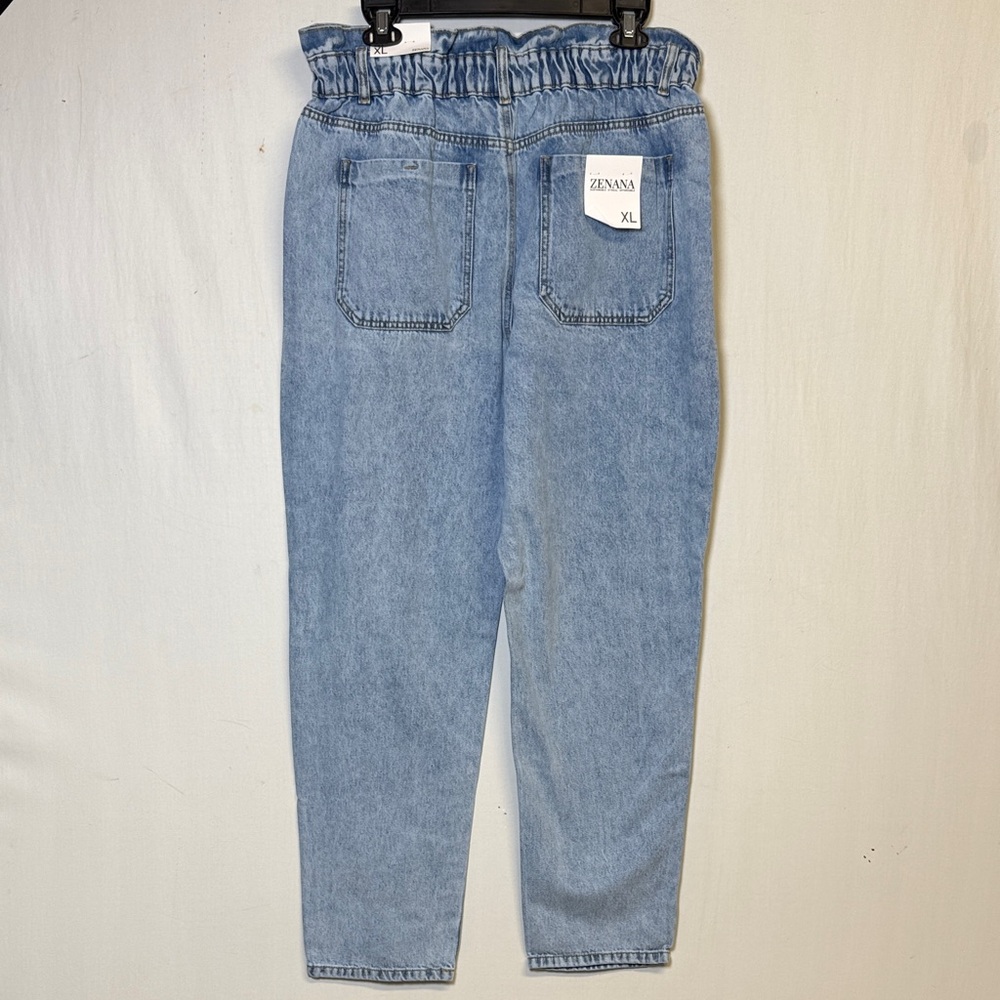 Zenana Outfitters High-Waisted Paper Bag Jeans - Picture 3 of 10